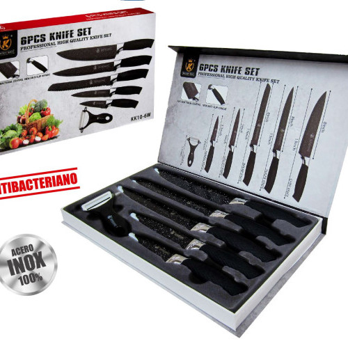 CUCHILLOS JAPONESES 6 PIEZAS INOX
