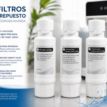 3 FILTROS PARA EQUIPO OSMOSIS